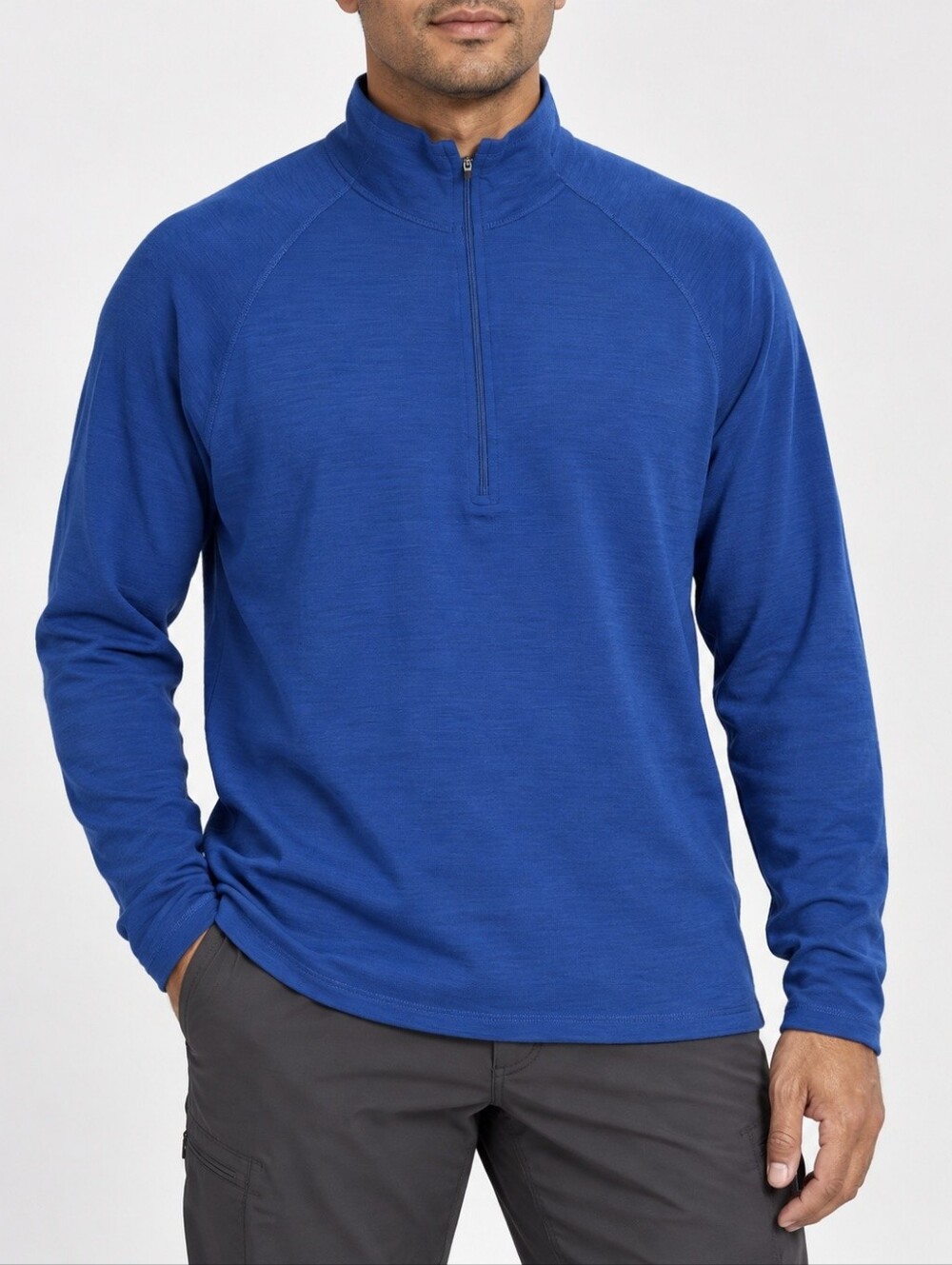 Ibex 100% Merino Wool 1/4 Zip Midlayer Men’s XL Blue Gorpcore Ski Pullover